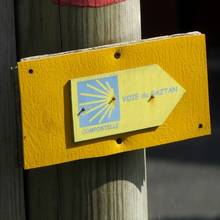 Voie de Raztan : chemin de Saint Jacques de Compostelle, � Ainhoa, Pays Basque