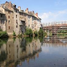 Le Pont Vieux d'Espalion en travaux