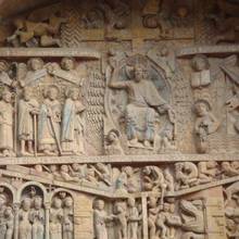 Conques, tympan de l'�glise abbatiale 