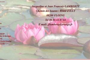 Adresse : Chambres d'hôtes La Maison de l'Étang à Floing (Jacqueline et Jean Francois Lamberty) Chambres d'hôtes La Maison de l'Étang à Floing (Jacqueline et Jean Francois Lamberty)